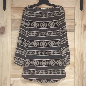 Cute long sleeve shift dress